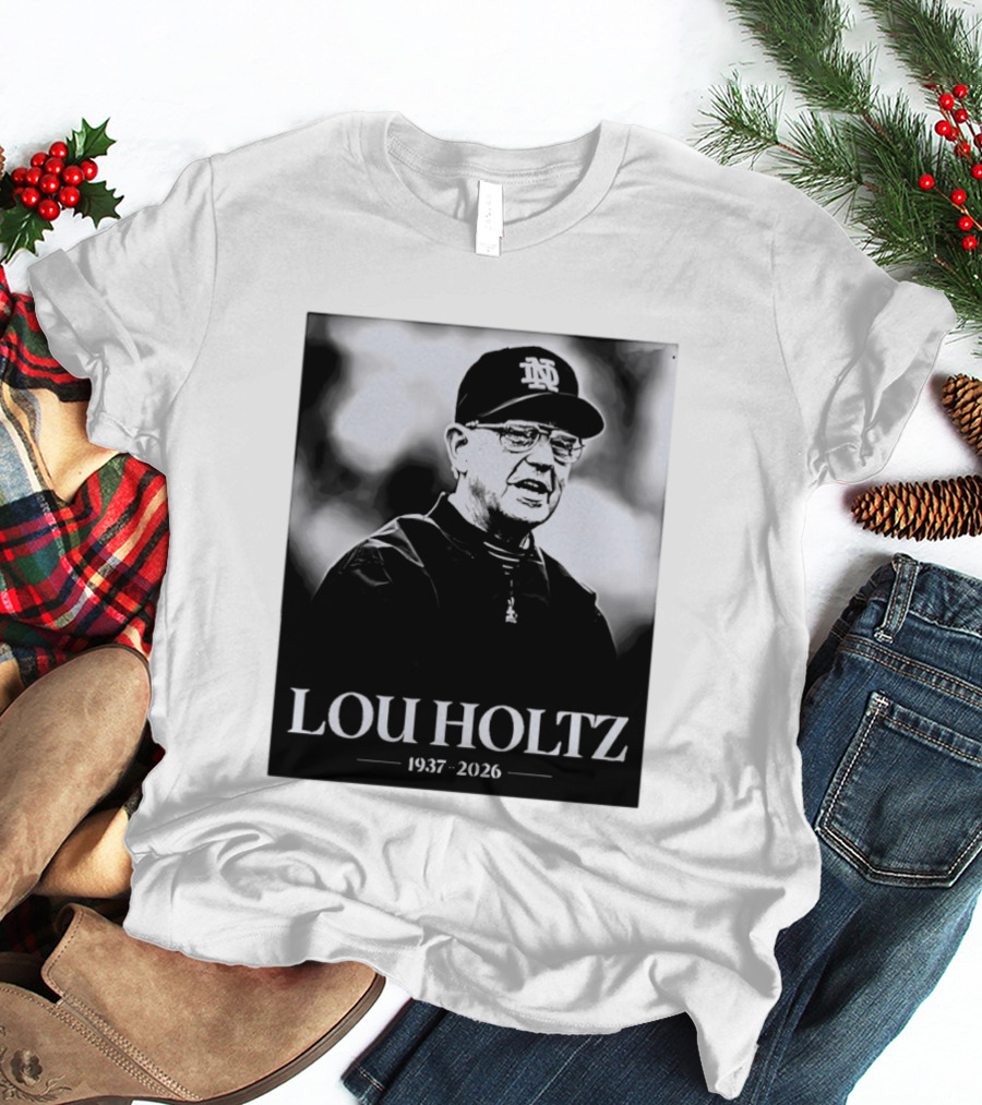 Lou Holtz 1937 2026 Notre Dame Coach Memorial T-Shirt