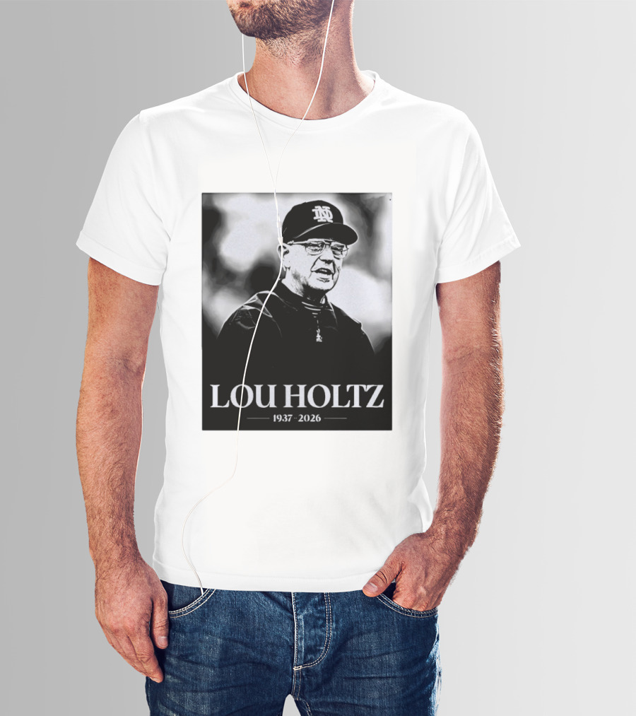 Lou Holtz 1937 2026 Notre Dame Coach Memorial T-Shirt