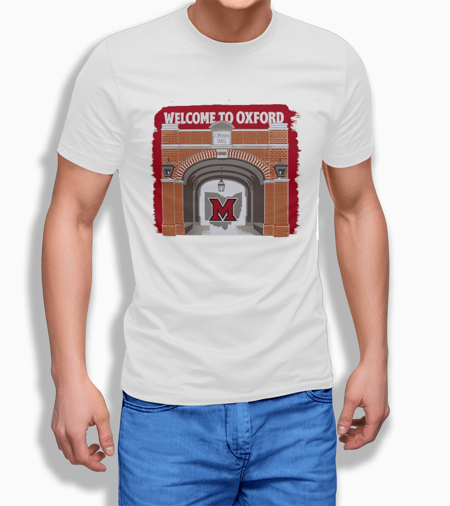 Miami RedHawks Upham Hall Welcome To Oxford T-Shirt