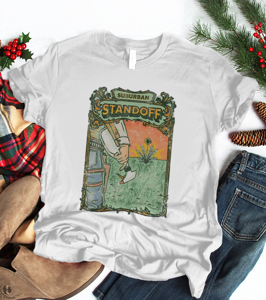 Suburban Standoff Wild West Duel Scene T-Shirt