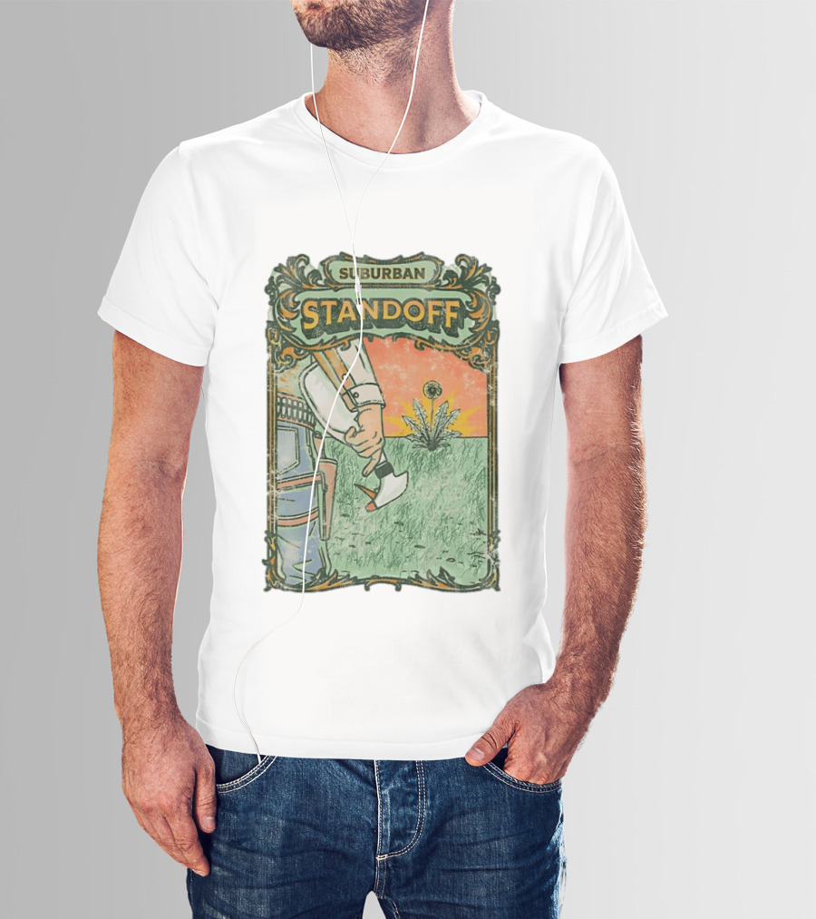 Suburban Standoff Wild West Duel Scene T-Shirt