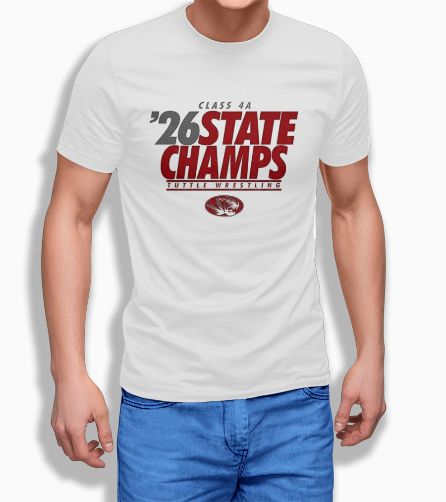 Tuttle Wrestling Class 4A State Champs 2026 T-Shirt
