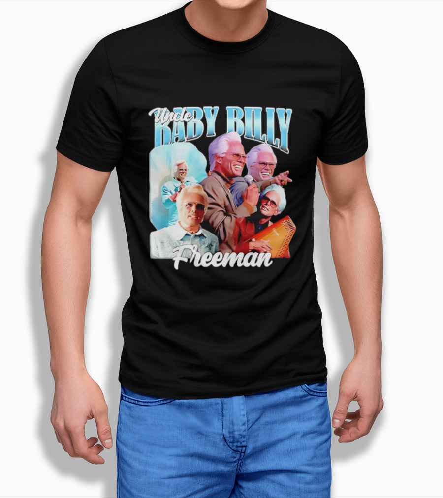 Uncle Baby Billy Freeman Character Collage T-Shirt