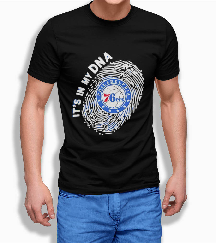 Philadelphia 76ers It's In My DNA Fingerprint Basketball Fans Gear T-Shirt