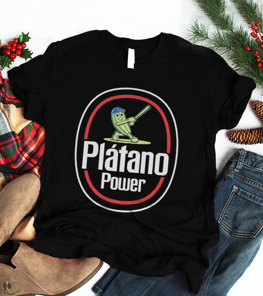 Plátano Power Pickle Baseball Player Batting T-Shirt