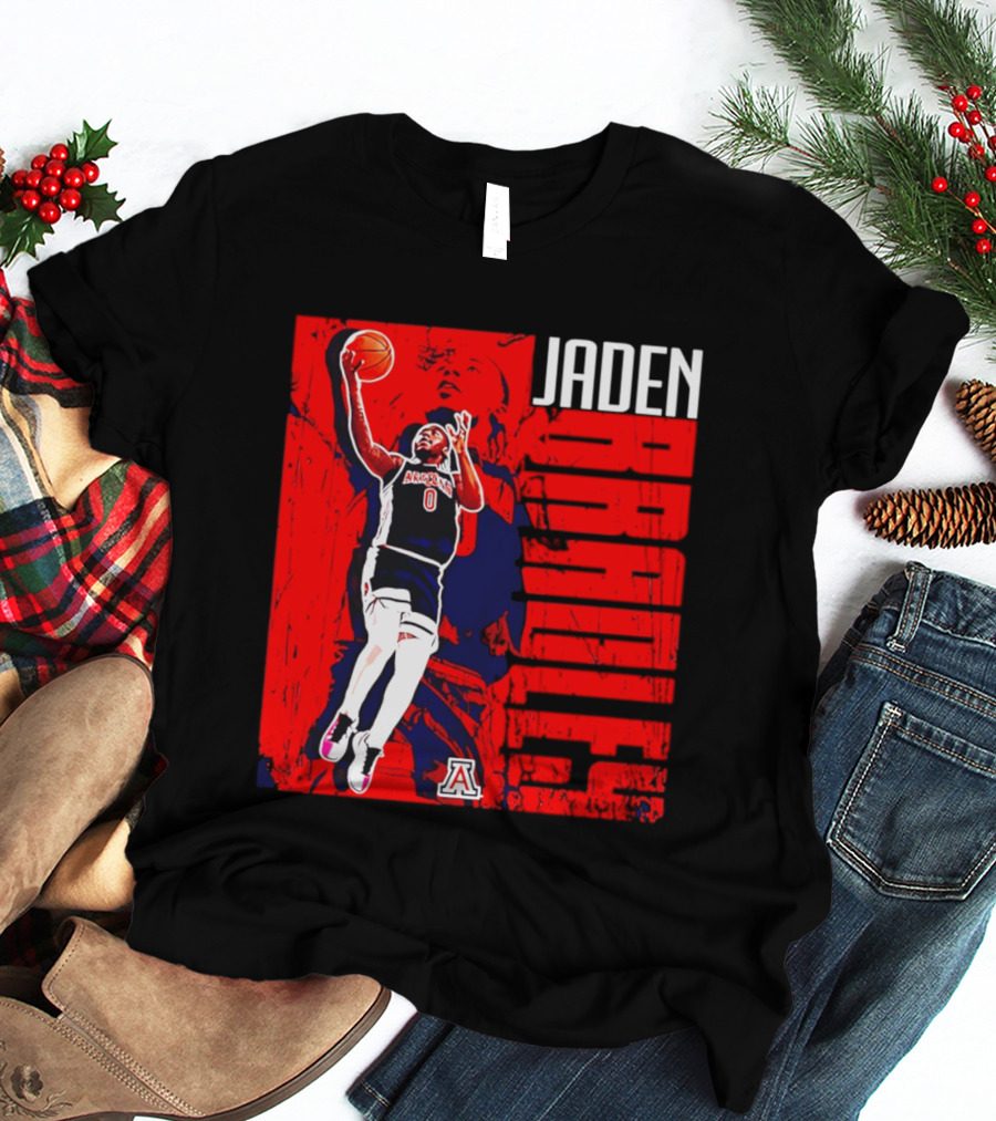 Jaden Bradley Arizona Wildcats NCAA Basketball Player Collage T-Shirt