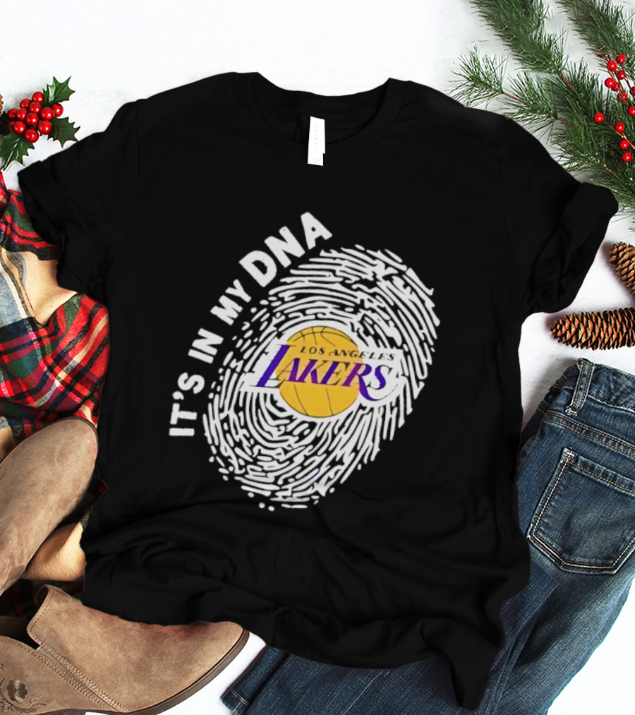 Los Angeles Lakers It's In My DNA Fingerprint T-Shirt