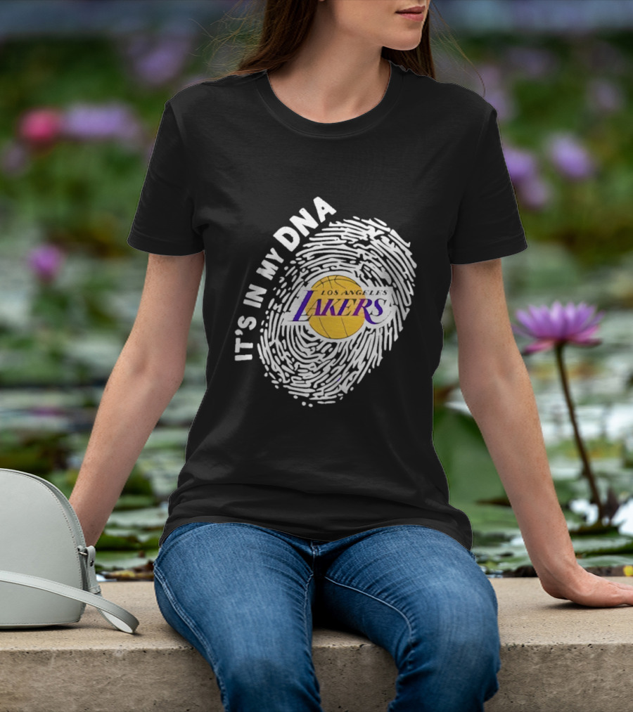 Los Angeles Lakers It's In My DNA Fingerprint T-Shirt