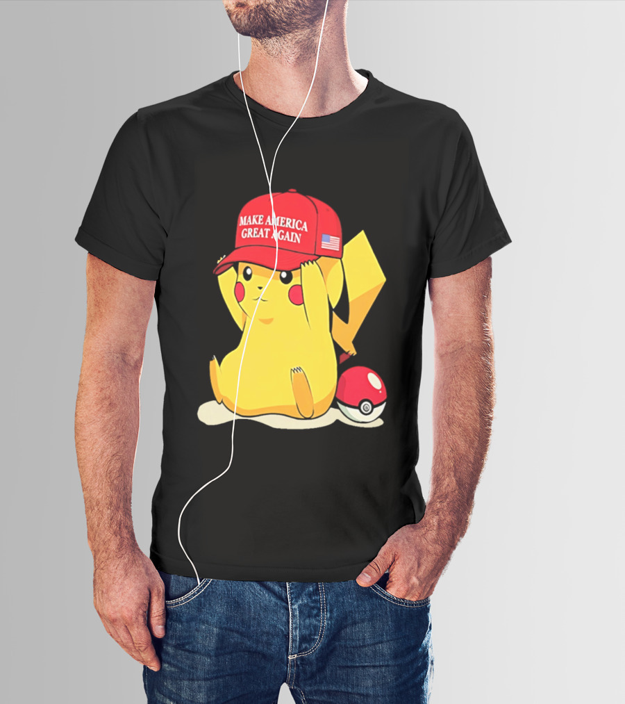 MAGA Pikachu Make America Great Again Hat Pokemon Fan Trend T-Shirt