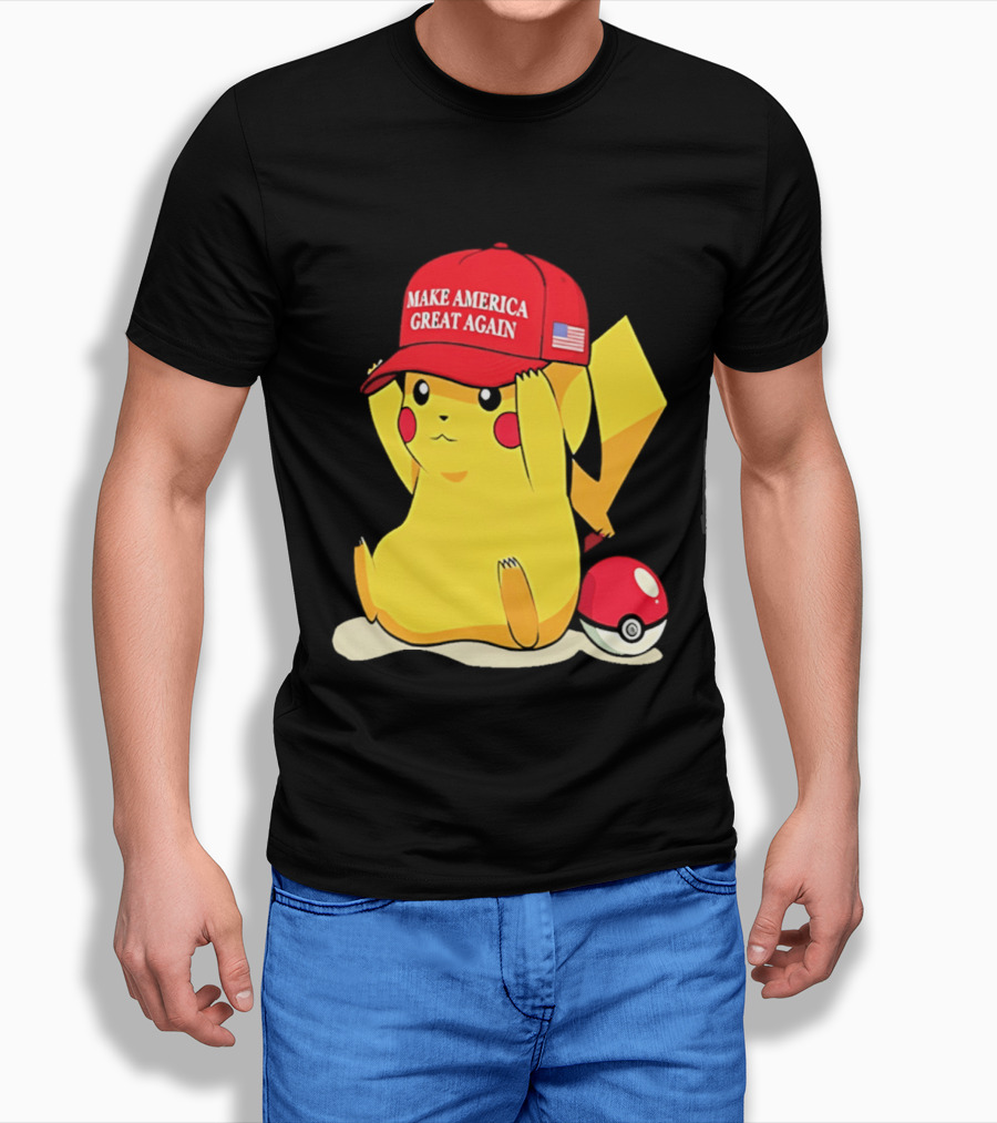 MAGA Pikachu Make America Great Again Hat Pokemon Fan Trend T-Shirt