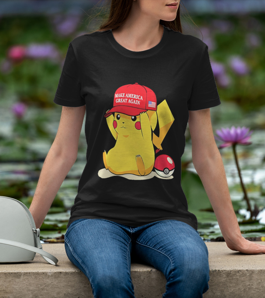 MAGA Pikachu Make America Great Again Hat Pokemon Fan Trend T-Shirt