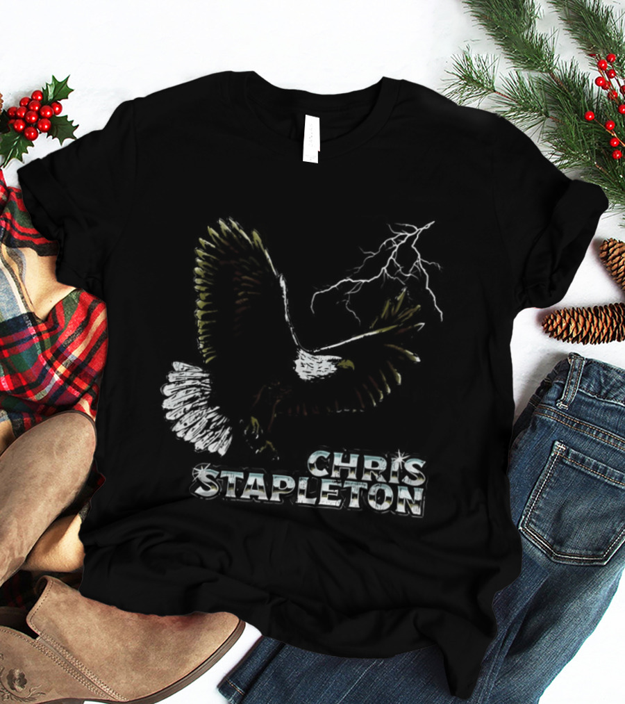 Chris Stapleton Bald Eagle With Lightning T-Shirt