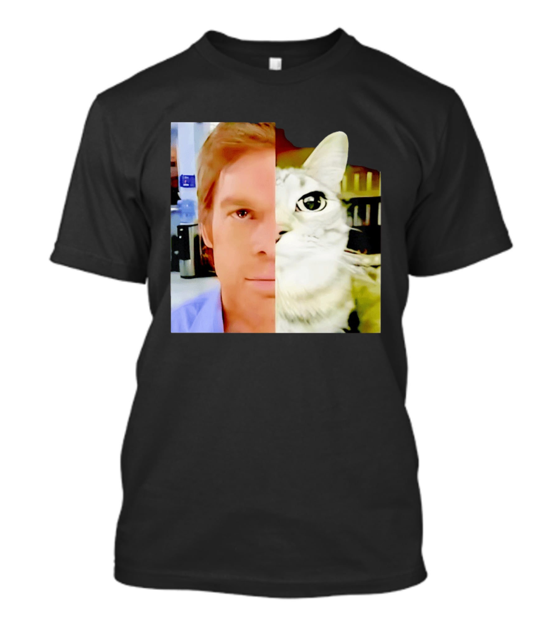 Dexter Morgan Cat Mashup Face Fusion T-Shirt