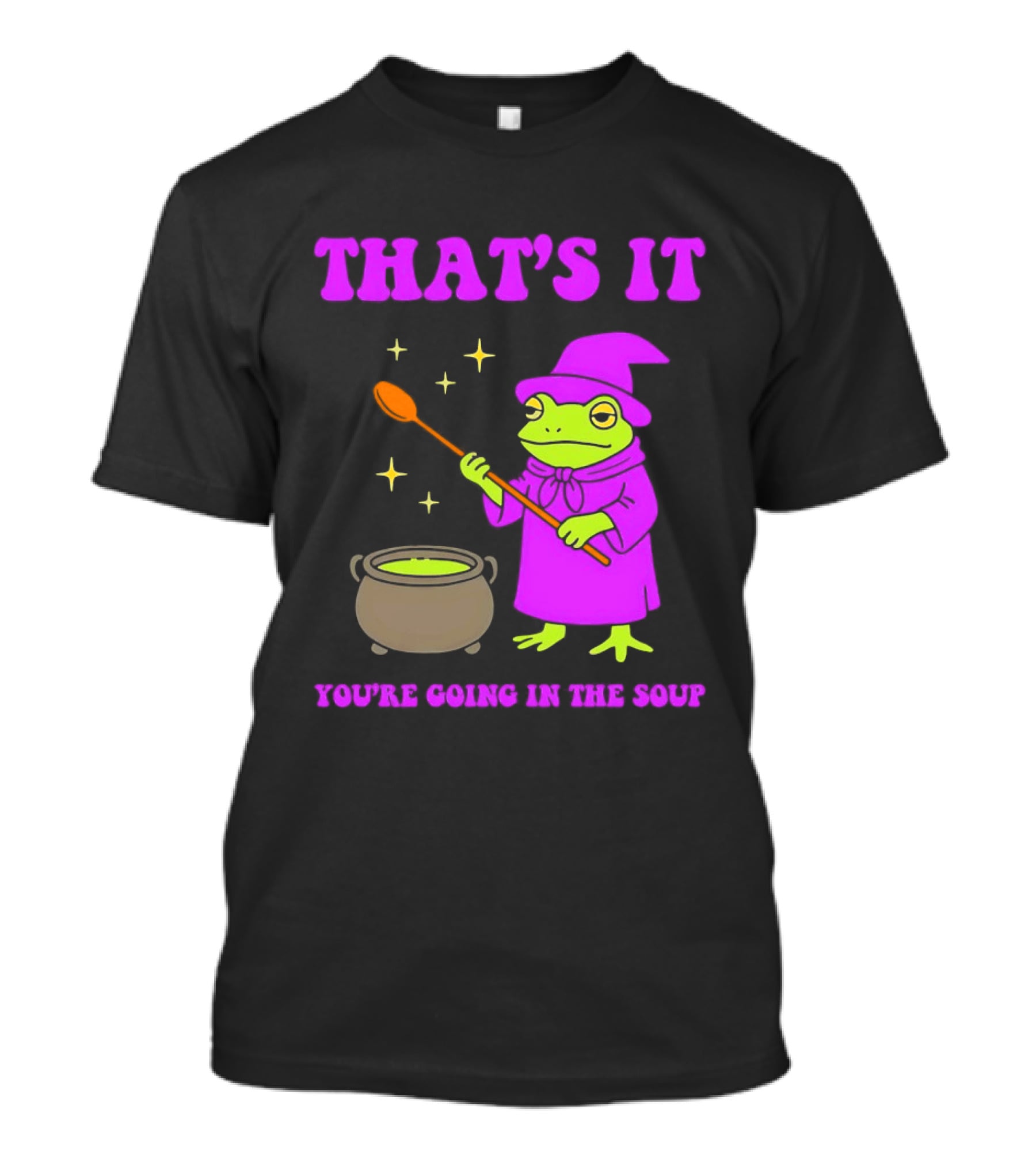 Frog Wizard Cauldron Magic That's It You're Going In The Soup T-Shirt