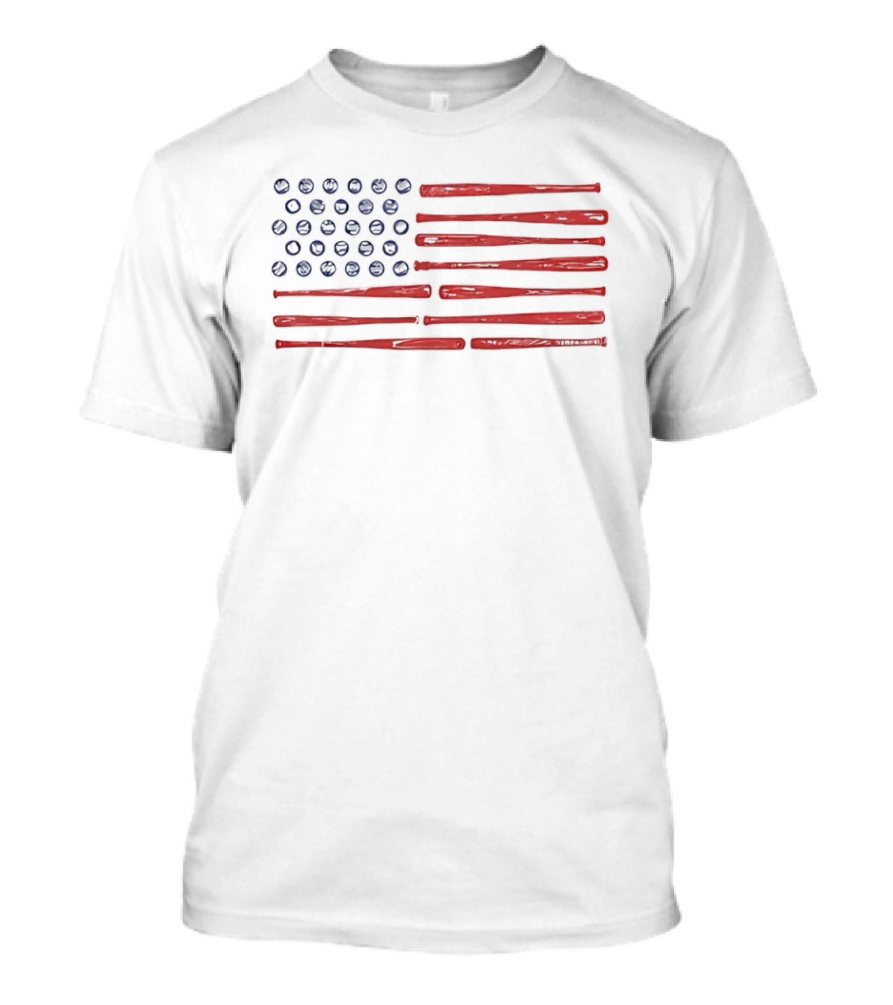 USA Baseball Flag Stars And Stripes T-Shirt