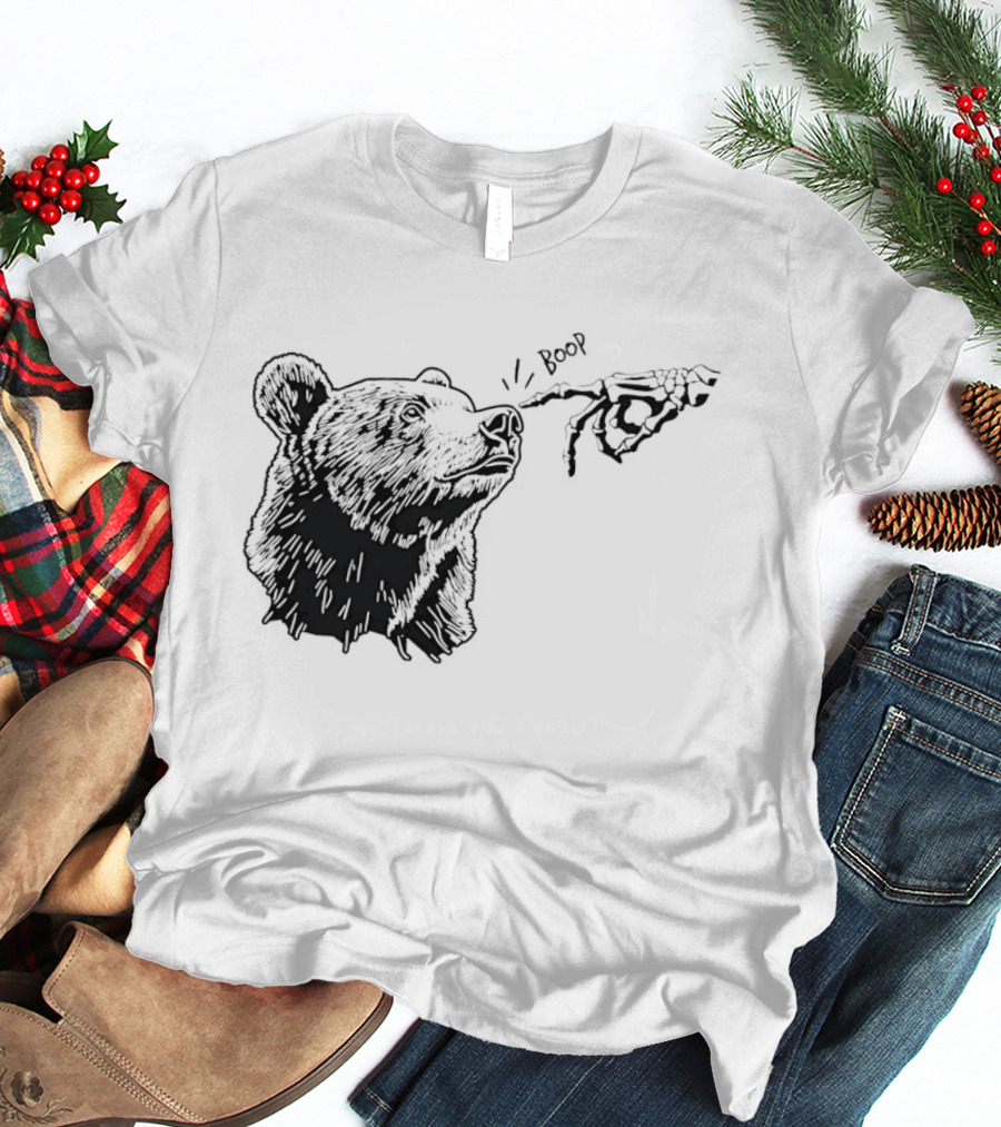 Boop The Bear Meme Black Grizzly Carrot Sketch T-Shirt
