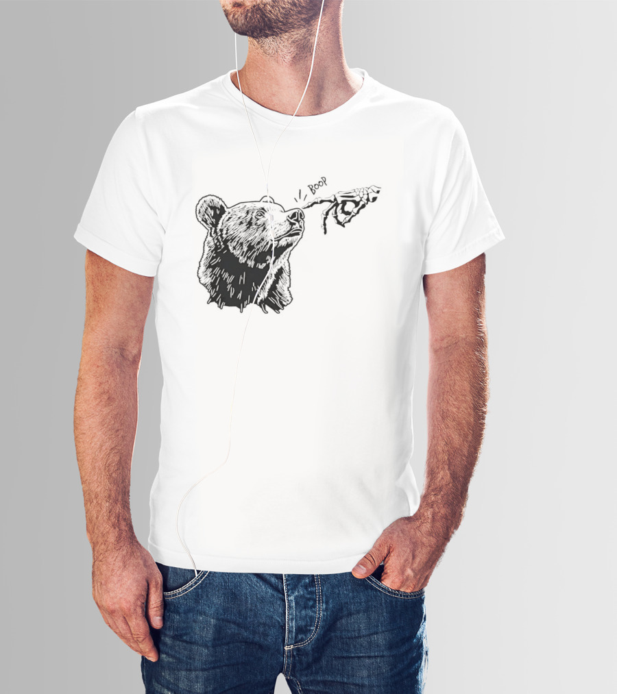 Boop The Bear Meme Black Grizzly Carrot Sketch T-Shirt