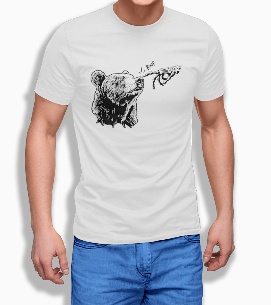 Boop The Bear Meme Black Grizzly Carrot Sketch T-Shirt