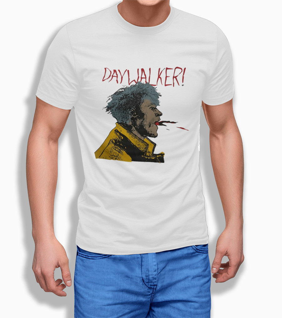 Machine Gun Kelly Daywalker Illustration With Character And Yellow Jacket T-Shirt