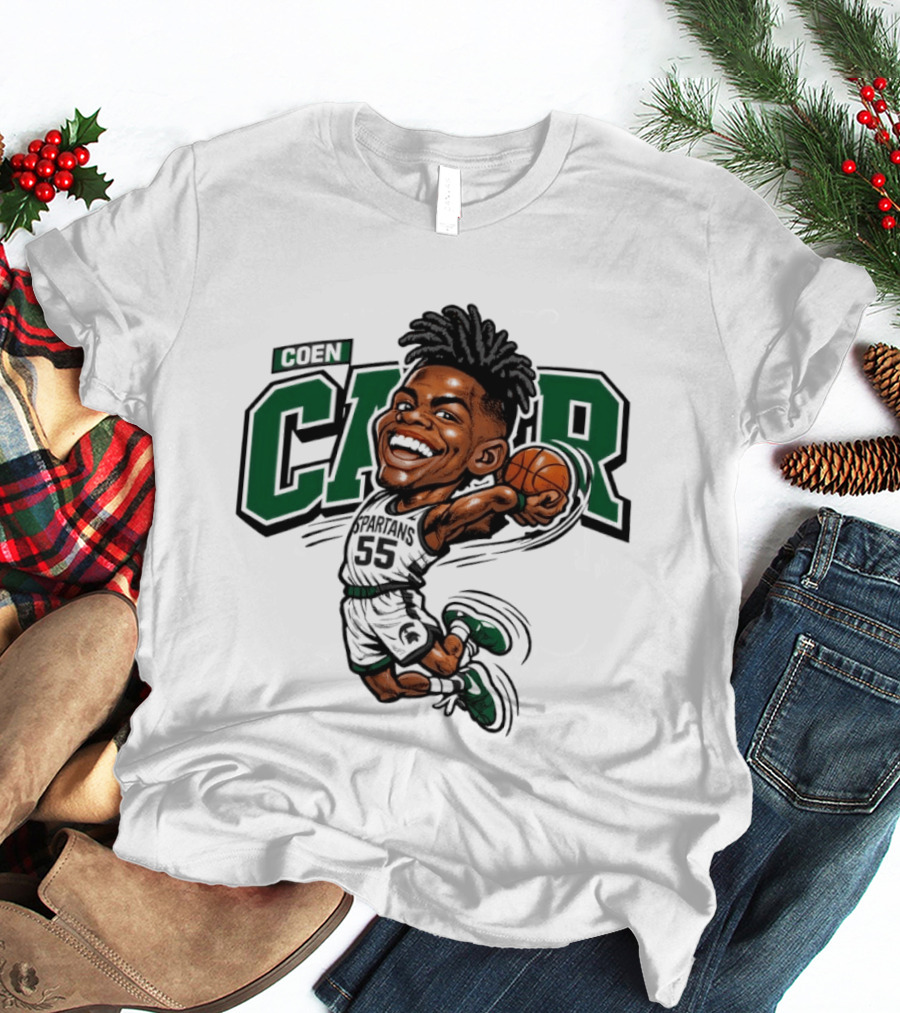 Coen Carr Caricature Basketball Player 55 Dunking Animation T-Shirt