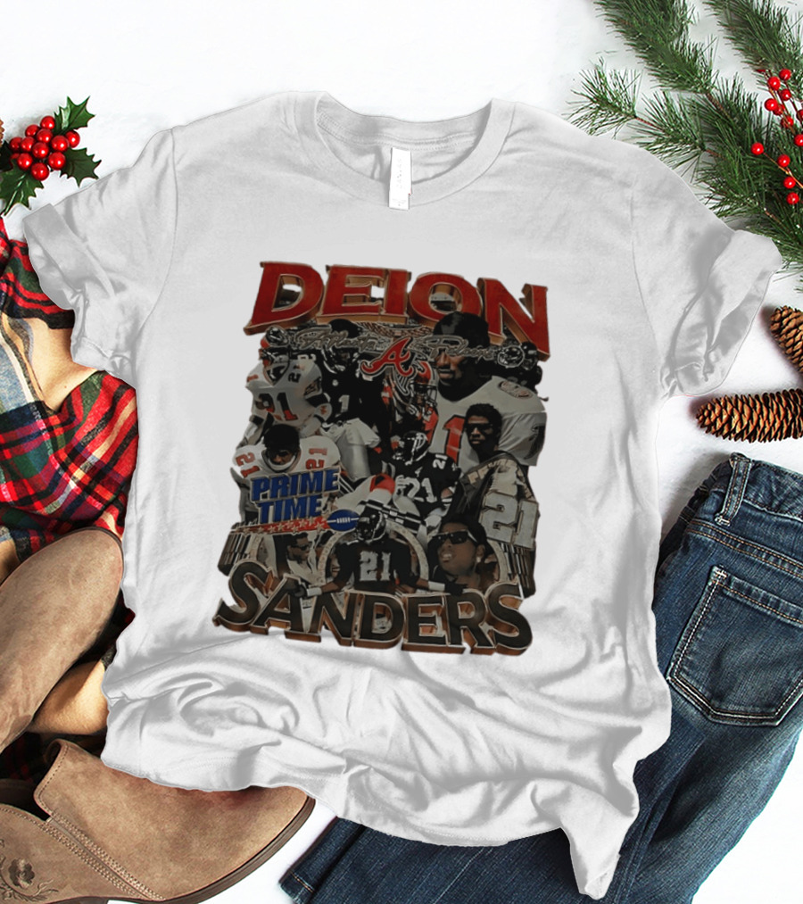 Deion Sanders Prime Time Atlanta Falcons Football 21 T-Shirt