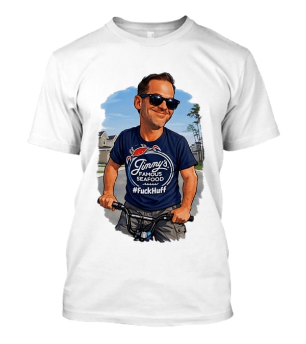 Jinny's Famous Seafood #FckHuff Bold Catchy Phrase T-Shirt