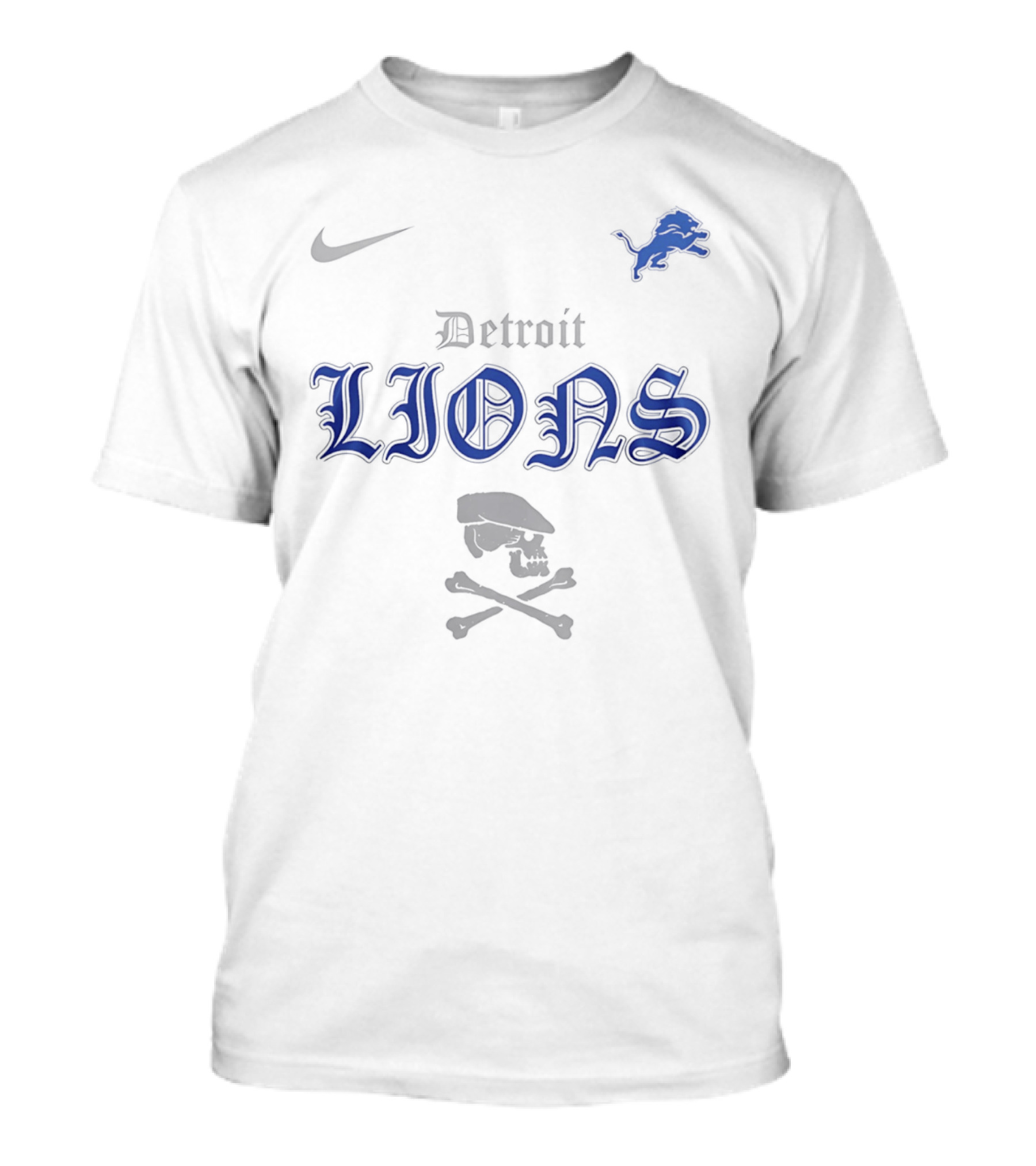 Detroit Lions Nike Dropkick Murphys Skull Collaboration Fan Gear T-Shirt