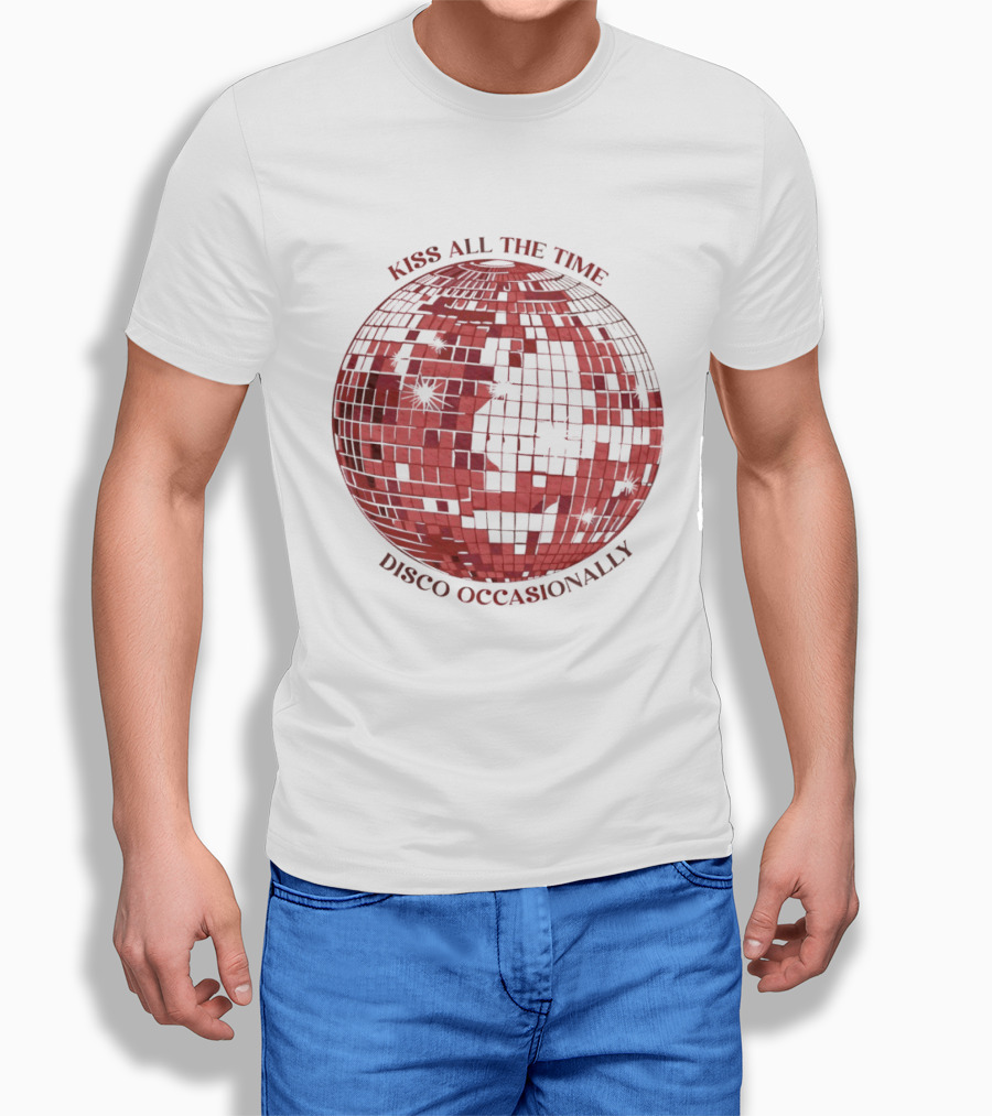 Kiss All The Time Disco Occasionally Disco Ball Bella T-Shirt