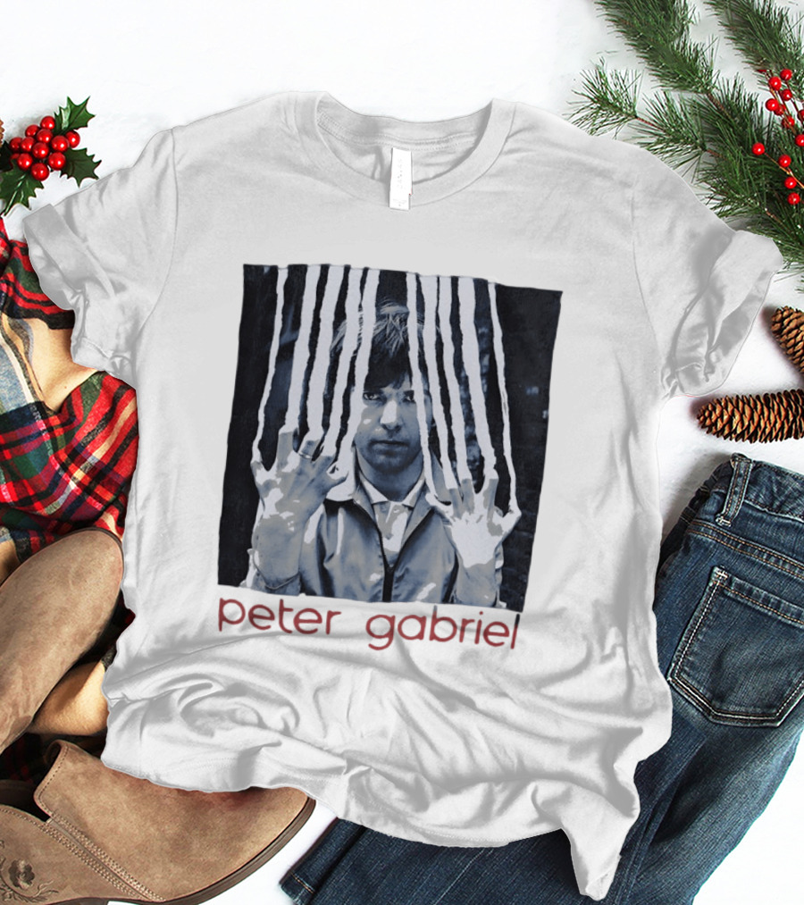 Peter Gabriel Iconic Image With Torn Lines T-Shirt