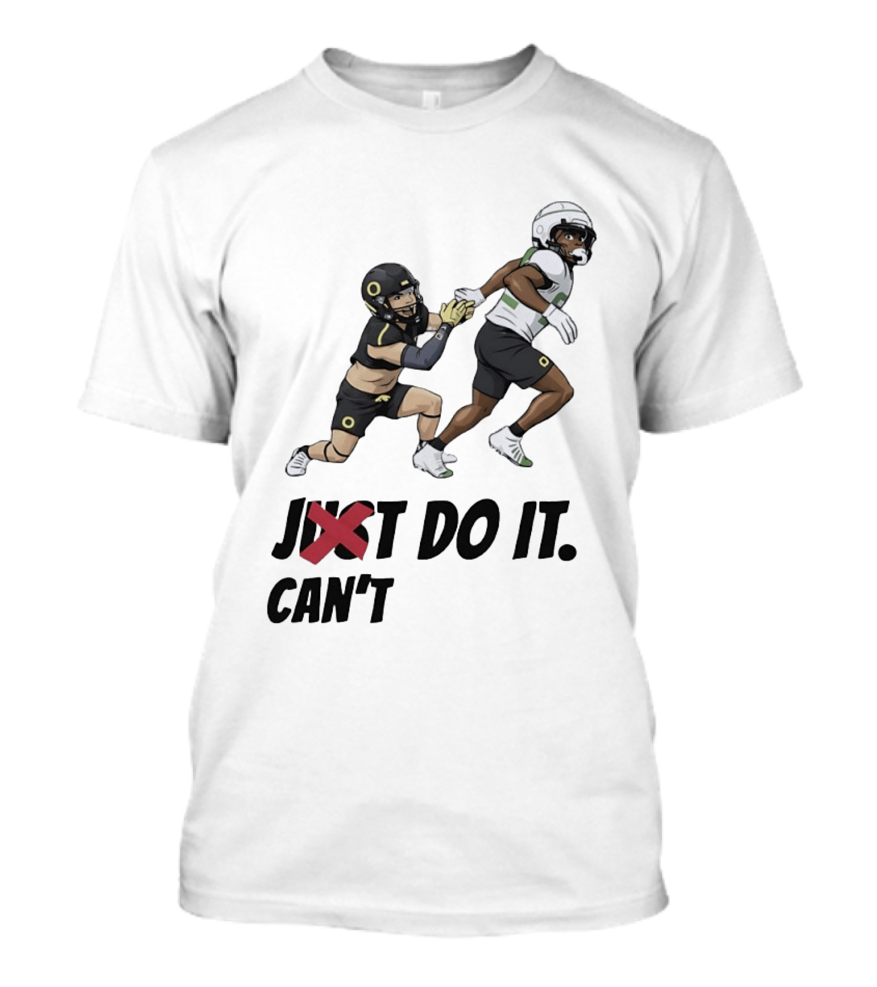 Just Can't Do It Football Players Chase In Action T-Shirt