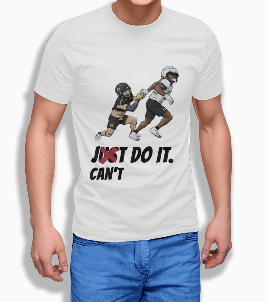 Just Can't Do It Football Players Chase In Action T-Shirt