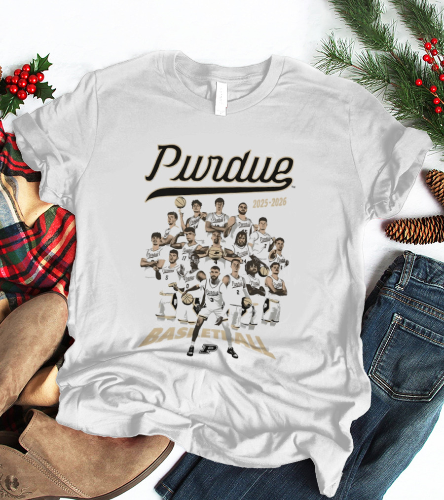 Purdue Boilermakers Basketball Team 2025 2026 Season Highlights T-Shirt
