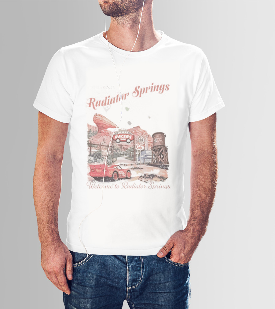 Radiator Springs Lightning McQueen Disney Pixar Cars Scenic Route Adventure T-Shirt