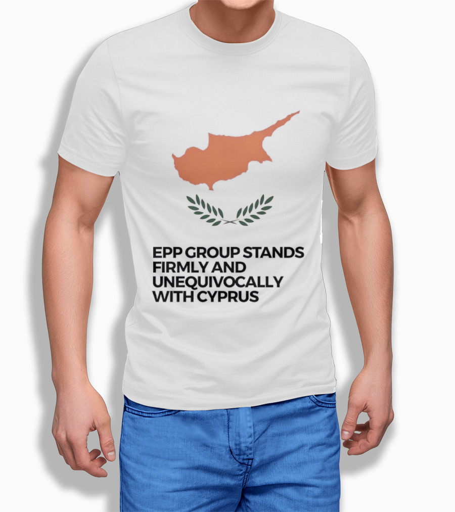 EPP Group Stands Firmly And Unequivocally With Cyprus Map Laurel Wreath T-Shirt