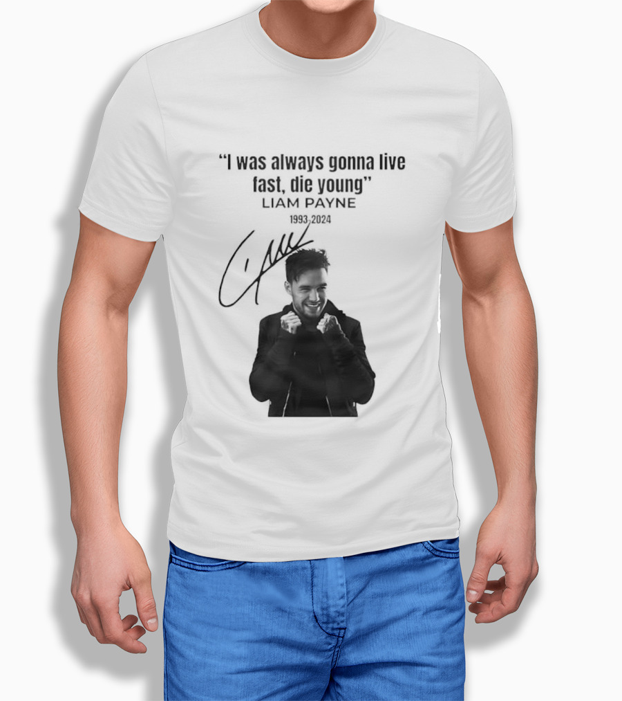 Liam Payne I Was Always Gonna Live Fast Die Young Silhouette Signature T-Shirt