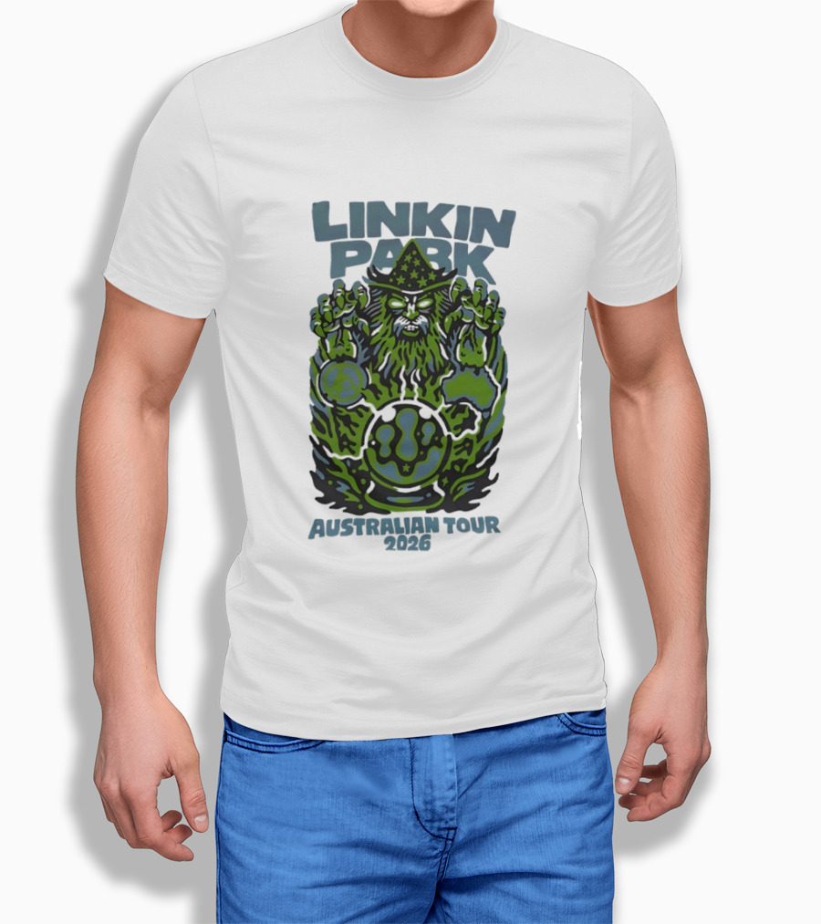 Linkin Park Australian Tour 2026 Wizard And Crystal Ball T-Shirt