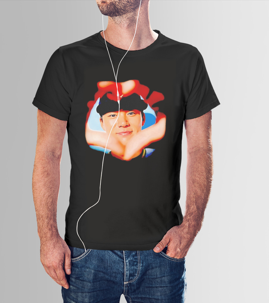 Yoshinobu Yamamoto Los Angeles Dodgers Heart Hand Photo T-Shirt