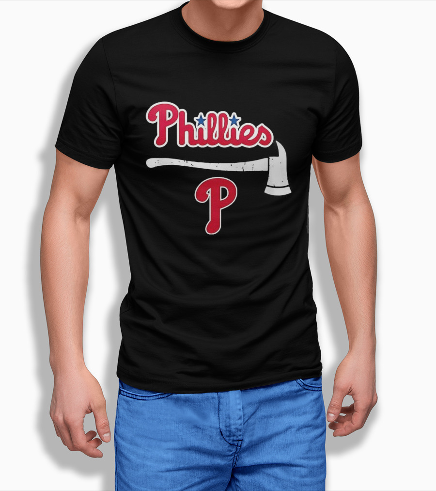 Philadelphia Phillies Firefighter Axe P Baseball Team Fan T-Shirt