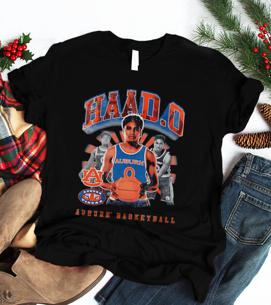 HAAD.O Auburn Basketball Tigers Player Number 0 Collage T-Shirt