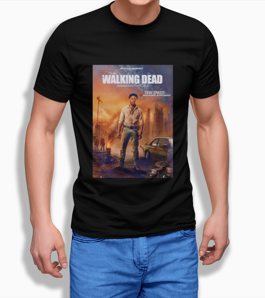 IShowSpeed The Walking Dead Marathon Today 2PM EST YouTube Twitch T-Shirt