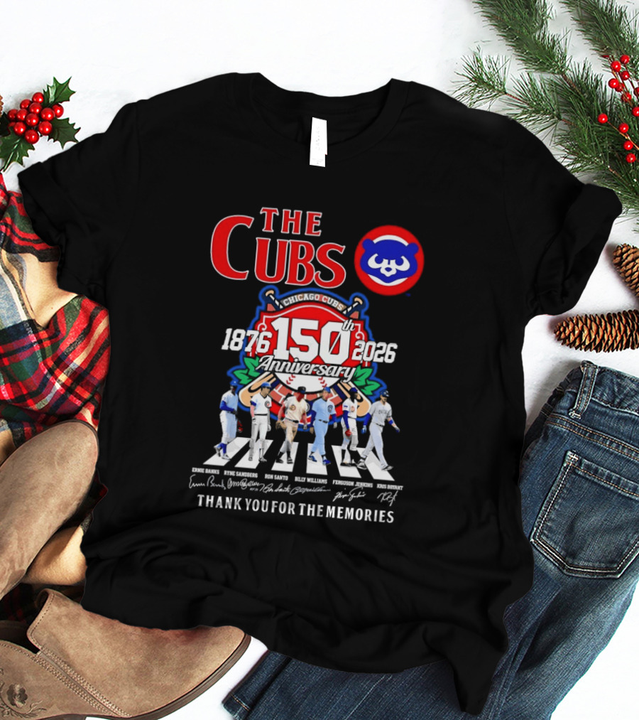 Chicago Cubs 150th Anniversary Abbey Road Thank You For The Memories 1876 2026 Signature Edition T-Shirt