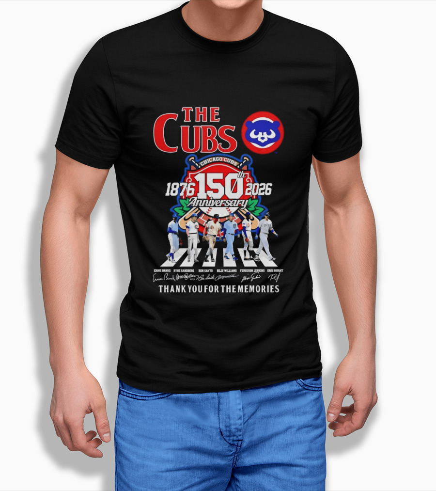Chicago Cubs 150th Anniversary Abbey Road Thank You For The Memories 1876 2026 Signature Edition T-Shirt