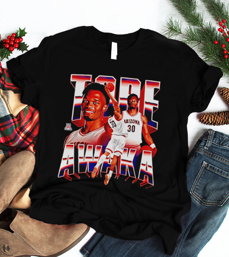 Tobe Awaka Arizona Wildcats Basketball 30 NCAA Player Collage T-Shirt