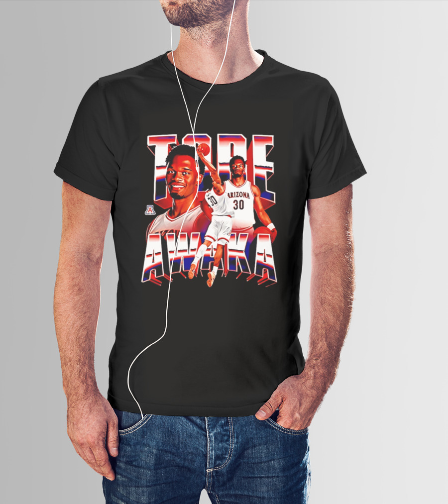 Tobe Awaka Arizona Wildcats Basketball 30 NCAA Player Collage T-Shirt