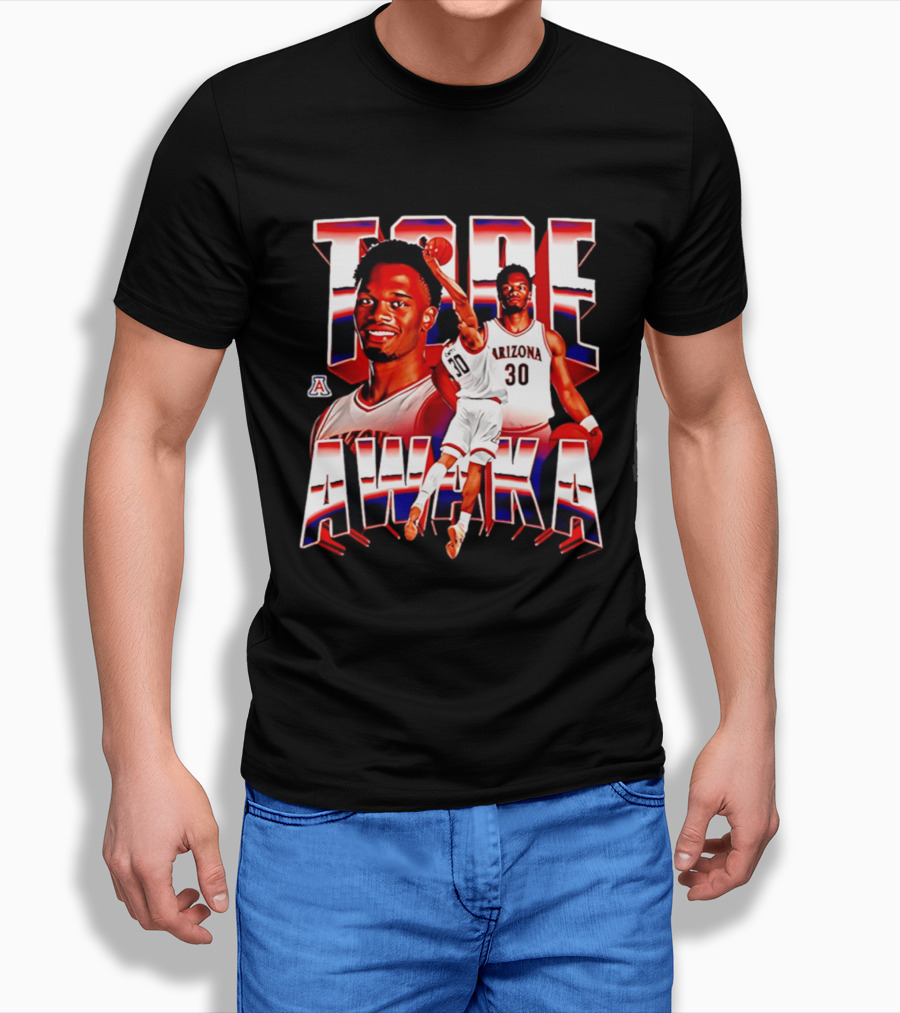 Tobe Awaka Arizona Wildcats Basketball 30 NCAA Player Collage T-Shirt