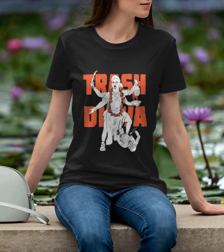 Trash Diva Multi Armed Figure With Head And Sword T-Shirt