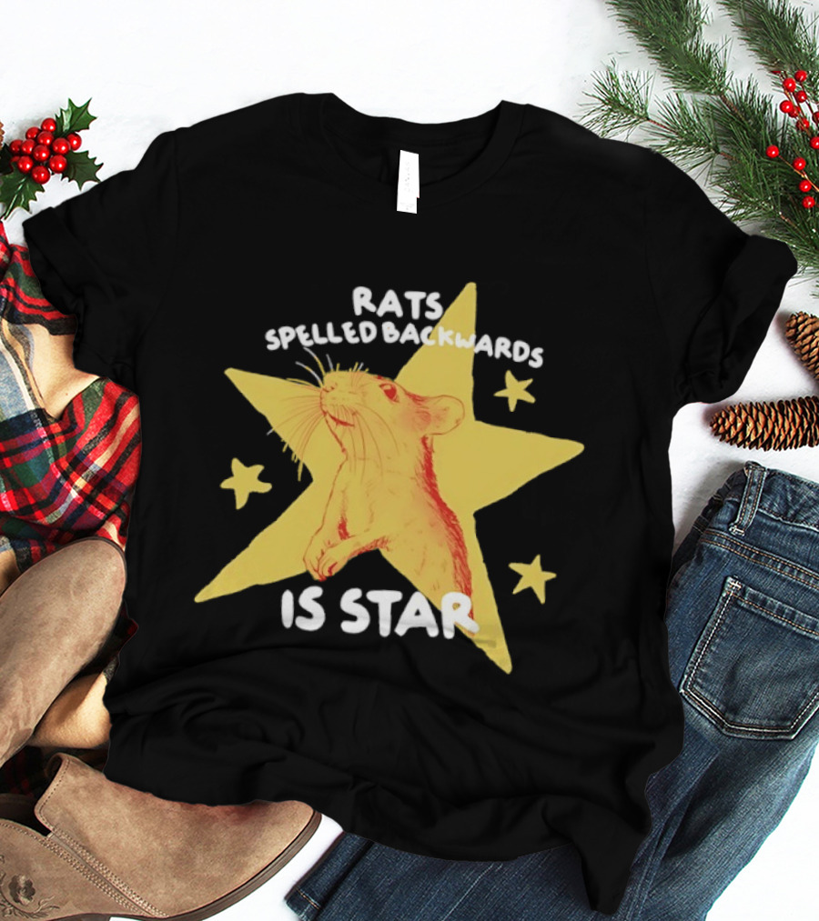 Rats Spelled Backwards Is Star Yellow Star Mouse T-Shirt