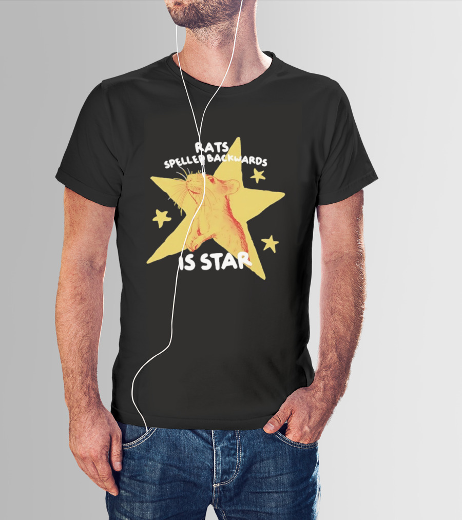 Rats Spelled Backwards Is Star Yellow Star Mouse T-Shirt
