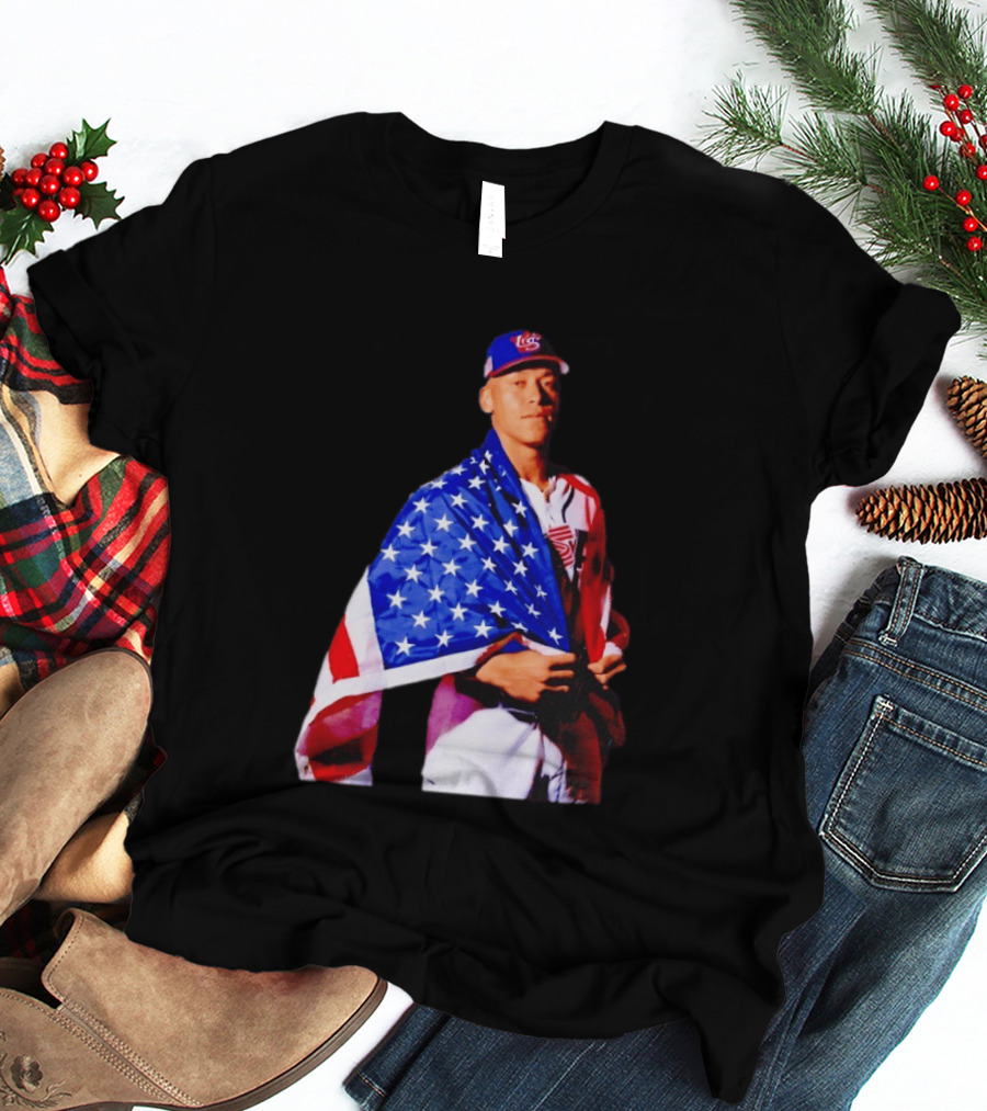 Aaron Judge Captain Team USA Baseball American Flag T-Shirt