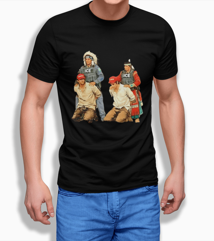 Anti ICE Native Police MAGA Mana T-Shirt